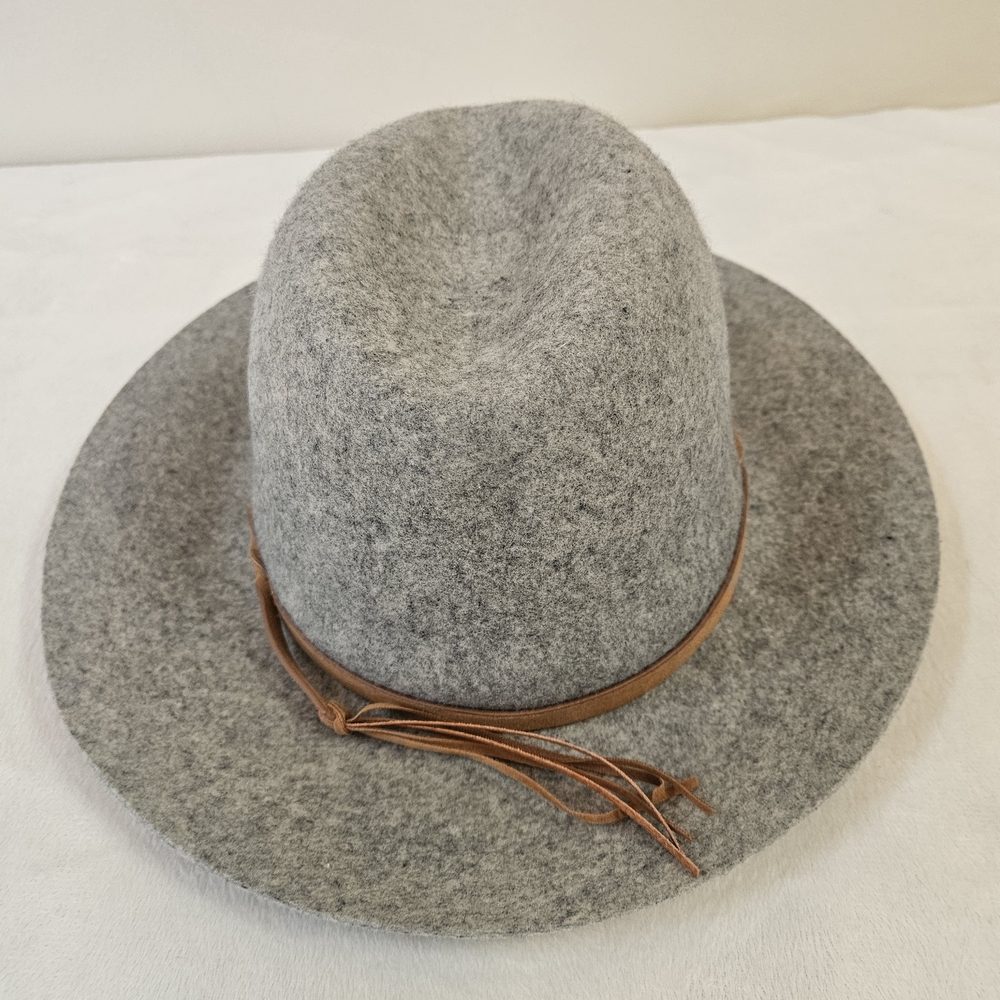 Stylish Gray Fedora with Tan Band